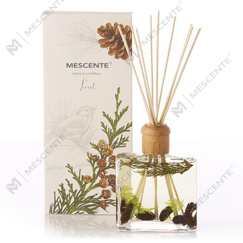 Difusor de palheta de aroma de madeira Sola de flor de marca própria personalizada de luxo de alta qualidade por atacado com caixa