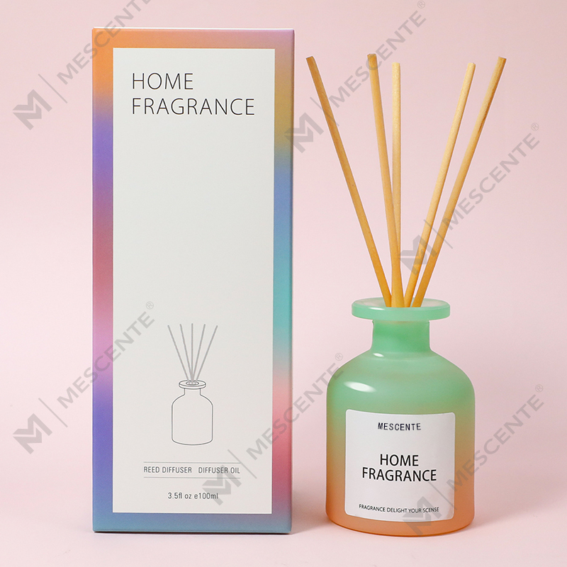 Atacado exclusivo garrafa de vidro fragrância flores reed difusor recarga de óleo com caixas de embalagem conjunto de presente