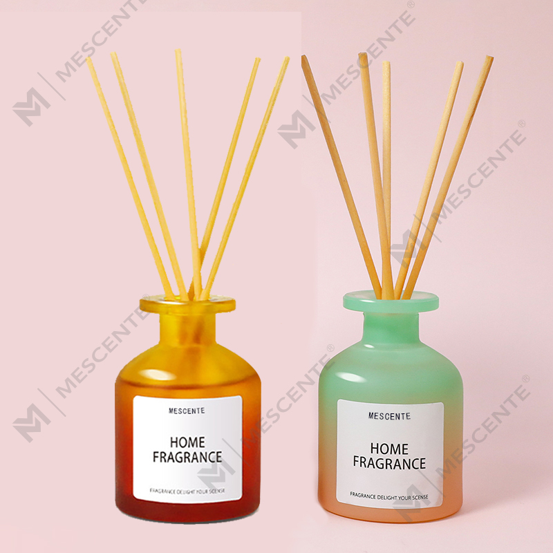 Atacado exclusivo garrafa de vidro fragrância flores reed difusor recarga de óleo com caixas de embalagem conjunto de presente