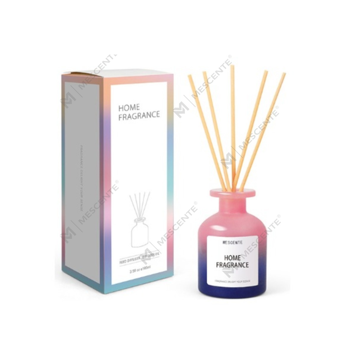 Atacado exclusivo garrafa de vidro fragrância flores reed difusor recarga de óleo com caixas de embalagem conjunto de presente