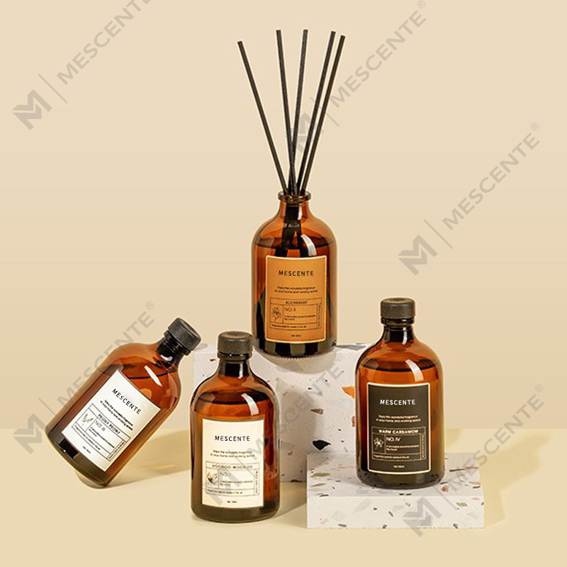 Grande preto e ouro 100ml vidro iridescente de luxo colorido varas fibra reed difusor ambientador solvente