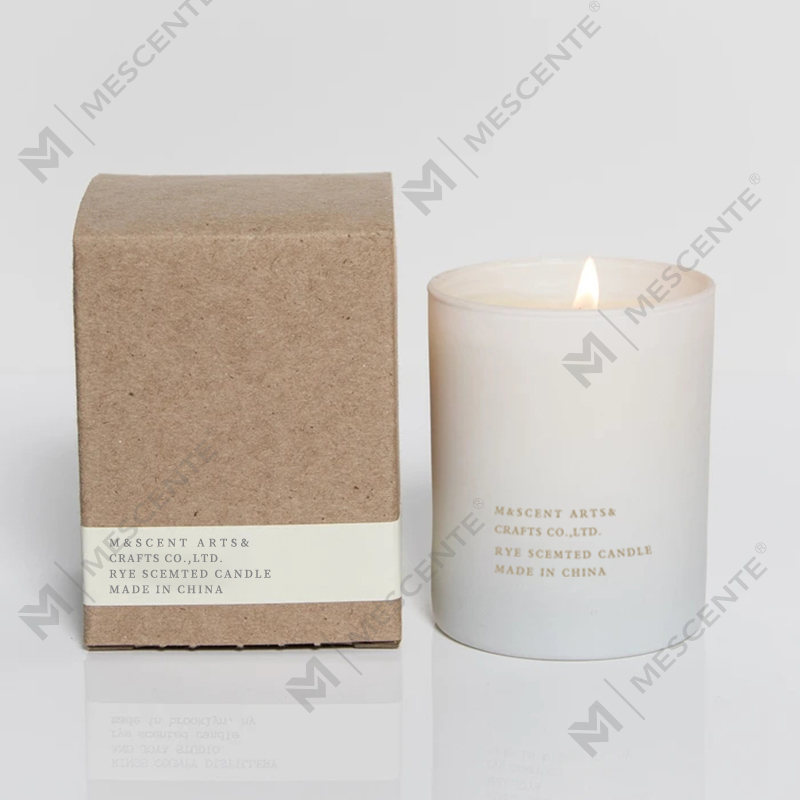 M&Scent atacado barato de marca própria grande pavio de madeira branca velas de óleo essencial perfumadas de aromaterapia