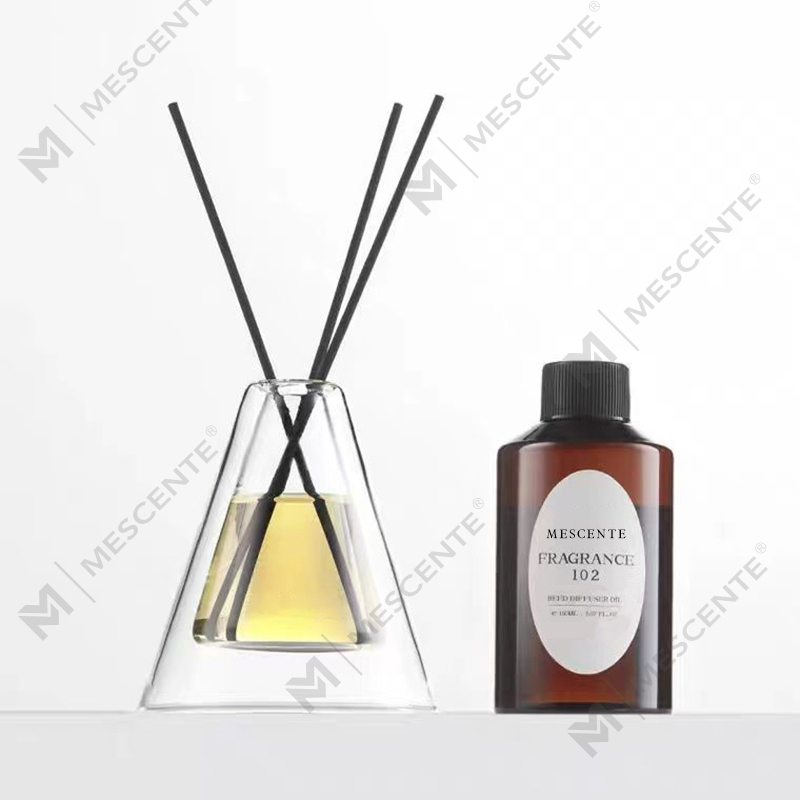 Frasco de vidro exclusivo personalizado grande hex essência branco fosco extra ar aroma difusor de palheta fragrância doméstica, difusores de palheta natal
