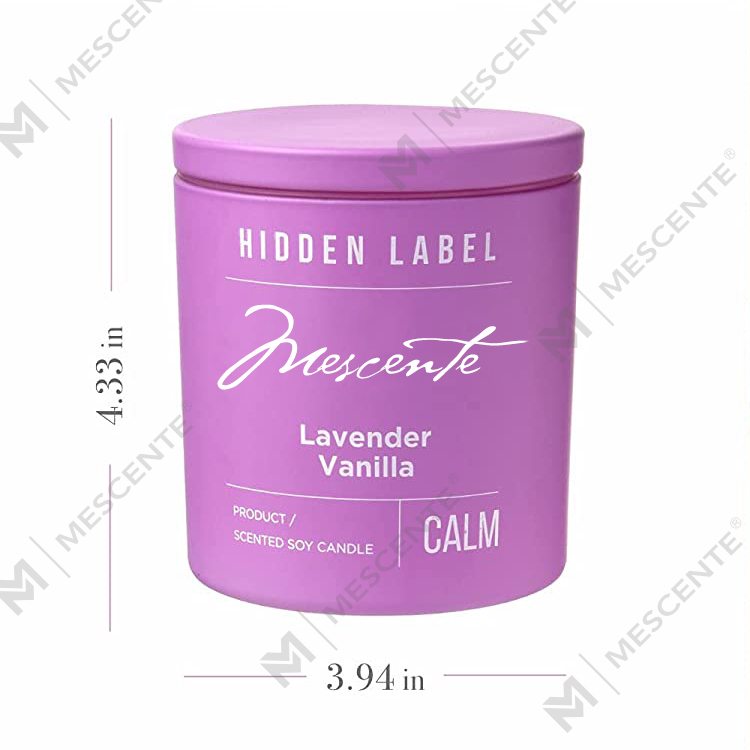 M&Scent atacado de luxo de marca própria em potes pretos velas perfumadas de cera de soja com cristais