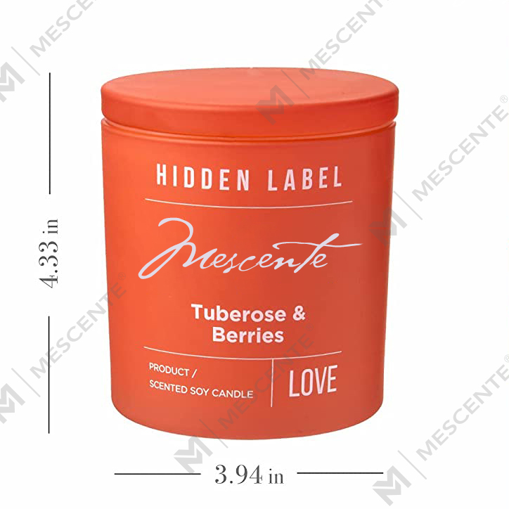 M&Scent atacado de luxo de marca própria em potes pretos velas perfumadas de cera de soja com cristais