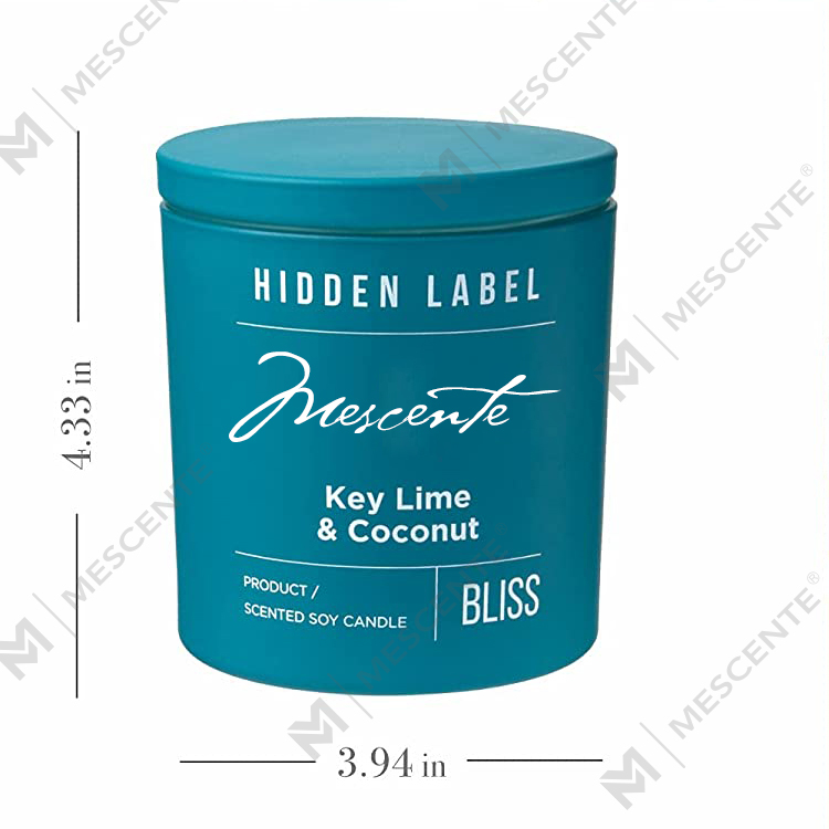 M&Scent atacado de luxo de marca própria em potes pretos velas perfumadas de cera de soja com cristais