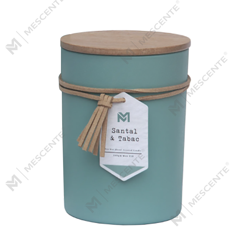 M&S perfume atacado marca própria tampa de madeira aromaterapia aroma vela de cera de soja conjunto para presente em jarra de vidro