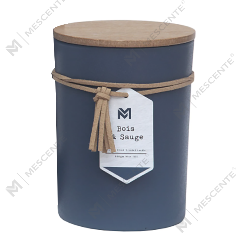 M&S perfume atacado marca própria tampa de madeira aromaterapia aroma vela de cera de soja conjunto para presente em jarra de vidro