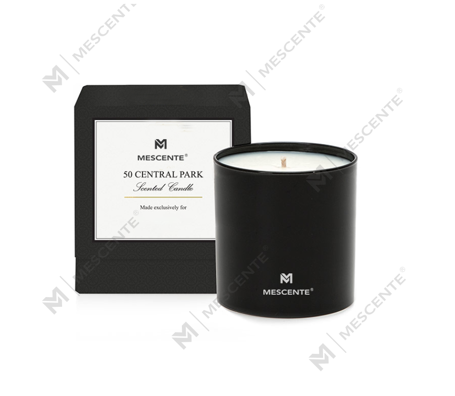 Velas masculinas de aromaterapia cromadas de marca própria de luxo por atacado com perfume M&S 22 onças com cristais dentro