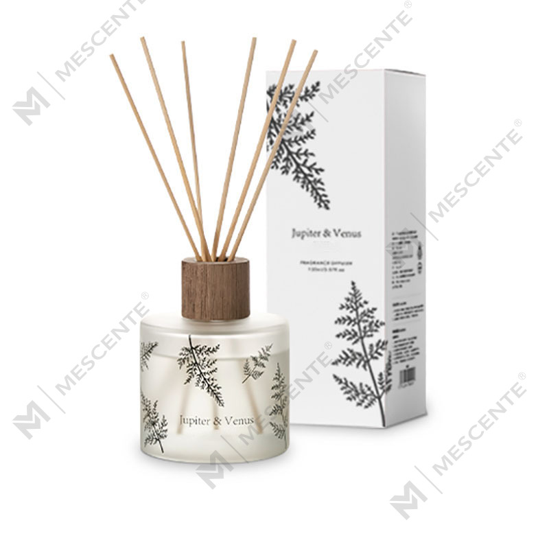 M&Scent Atacado Luxo Decorativo Personalizado Vidro Âmbar Sem Fogo Difusor de Reed de Aroma Floral Transparente Exclusivo