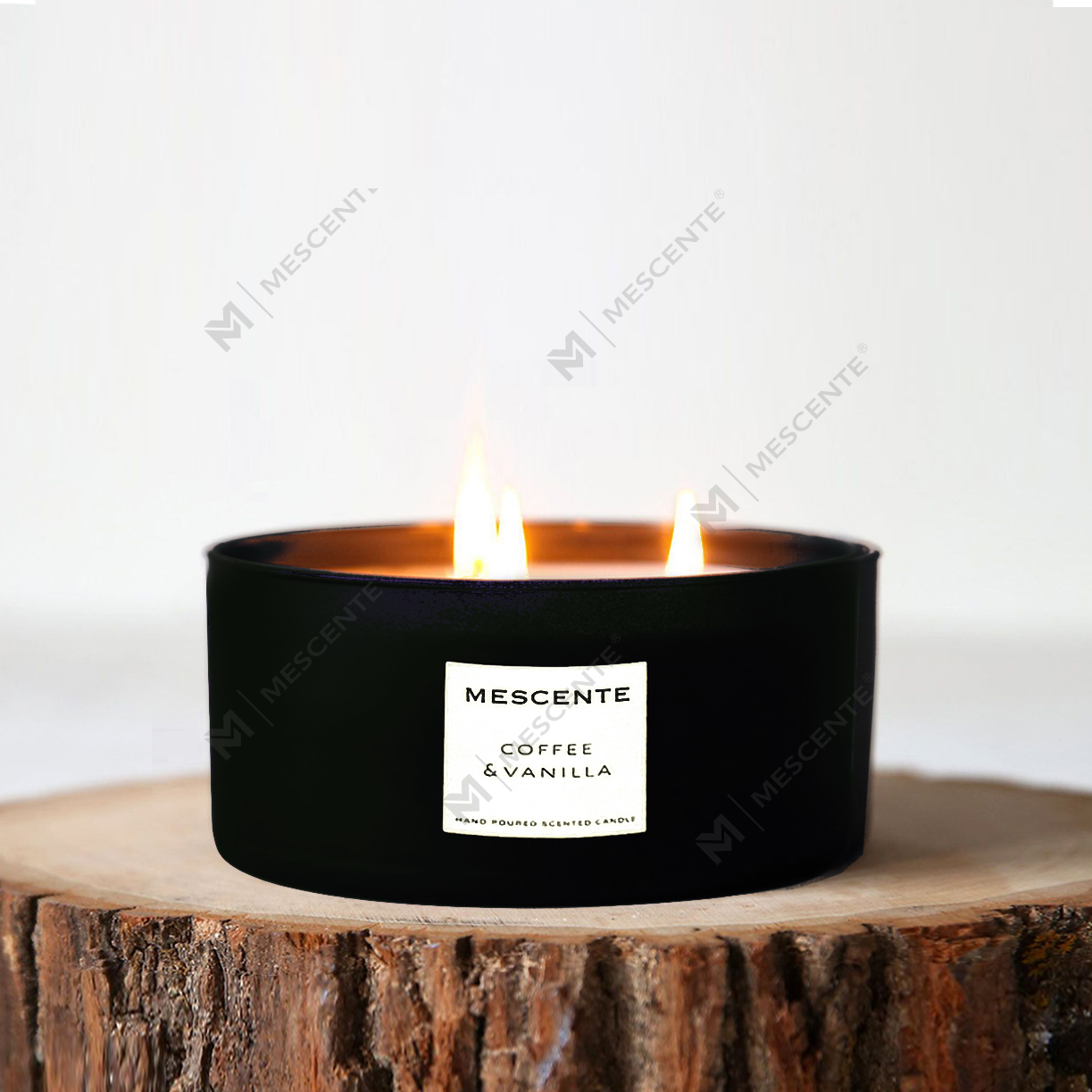 Conjunto de presente de vela de coco perfumado com 3 pavios de aromaterapia decorativa por atacado M&Scent
