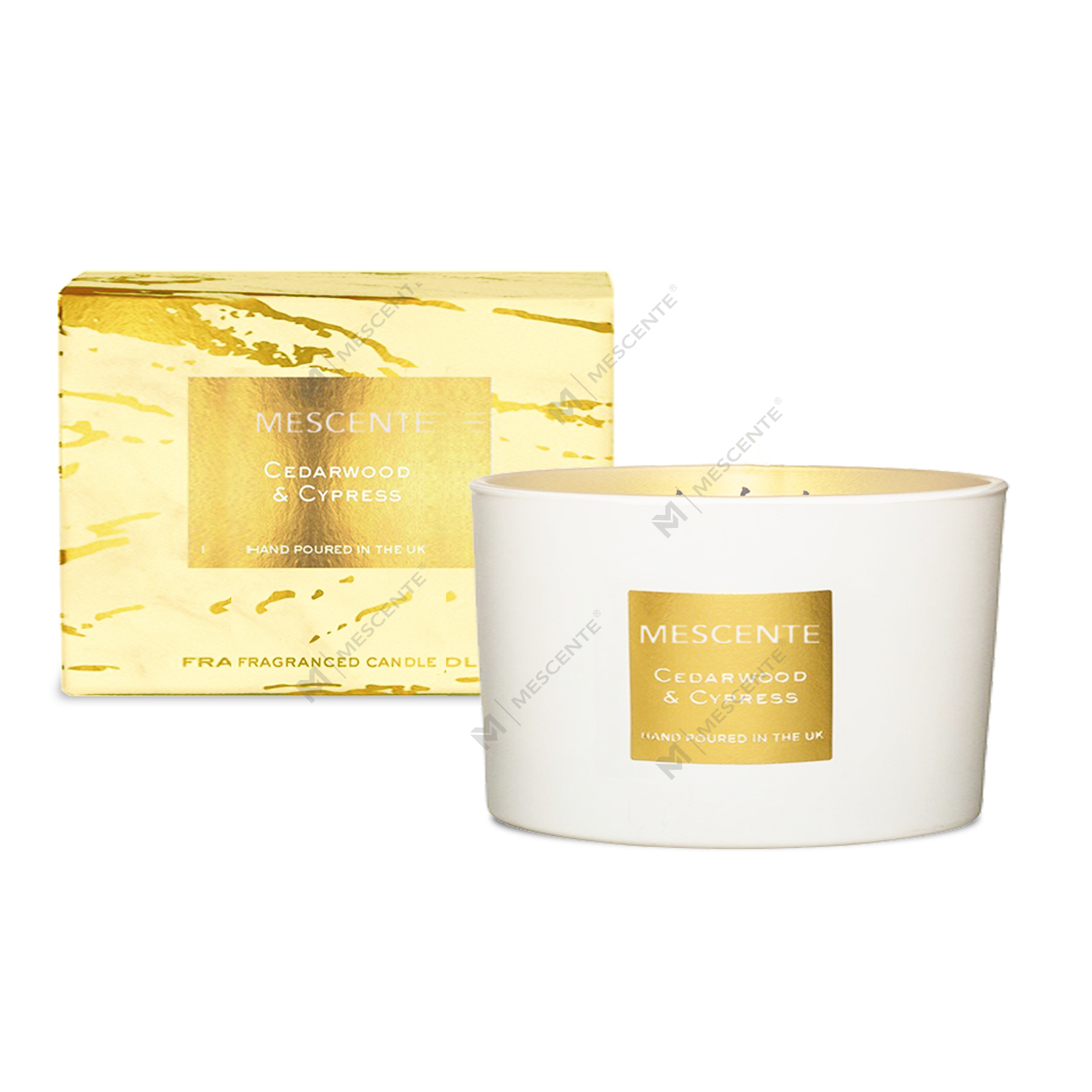 Conjunto de presente de vela de coco perfumado com 3 pavios de aromaterapia decorativa por atacado M&Scent