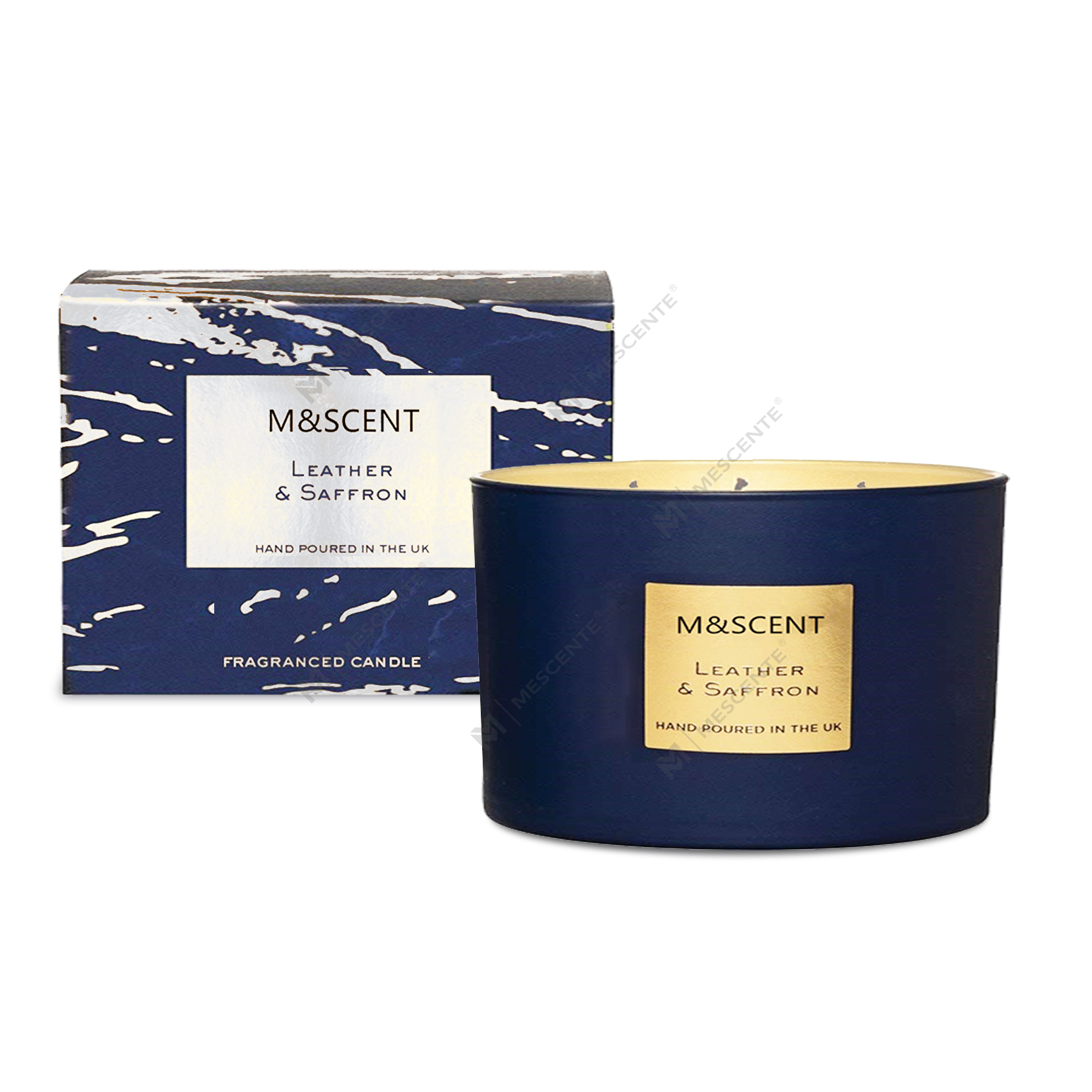 Conjunto de presente de vela de coco perfumado com 3 pavios de aromaterapia decorativa por atacado M&Scent