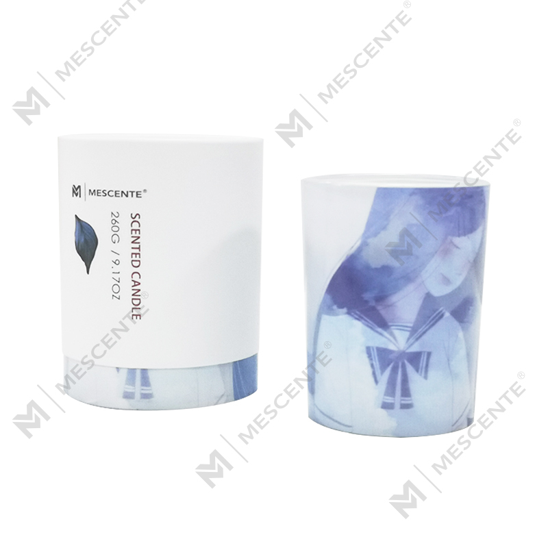 M&Scent atacado marca própria jarra de vidro verde vela de palma, velas espirituais