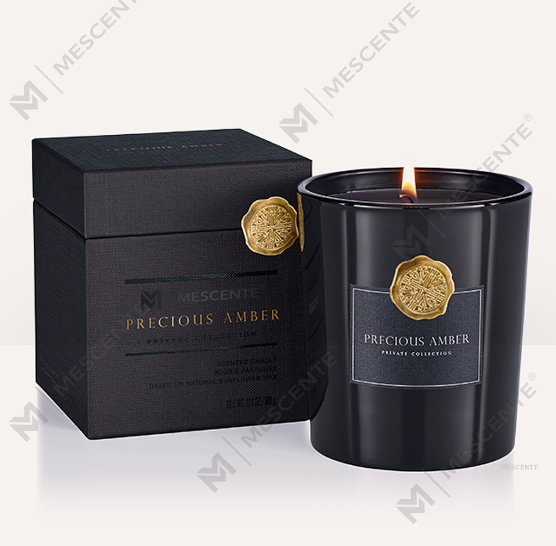 Frascos de vidro decorativos de marca própria personalizados de luxo M&Scent vela perfumada de cera de soja