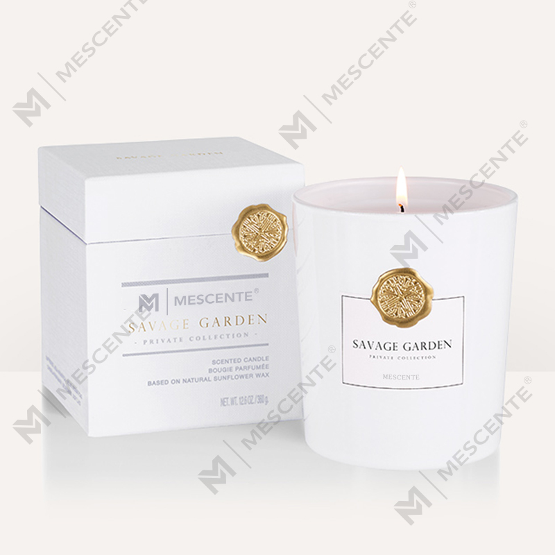 Frascos de vidro decorativos de marca própria personalizados de luxo M&Scent vela perfumada de cera de soja