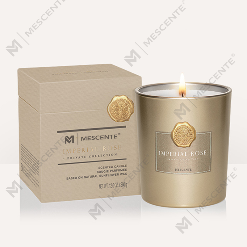 Frascos de vidro decorativos de marca própria personalizados de luxo M&Scent vela perfumada de cera de soja
