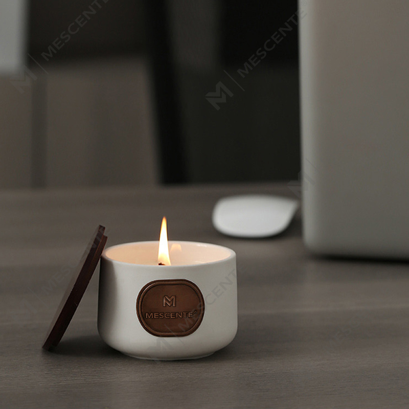 Conjuntos de velas de cera de coco com aroma personalizado de cerâmica de marca própria M&Scent