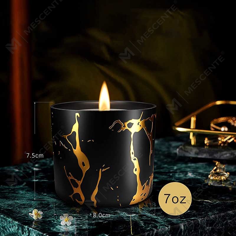Luxo tamanho grande personalizado cerâmica decoração de casa cereal ouro vela jar artesanal cera soja velas perfumadas presentes conjunto