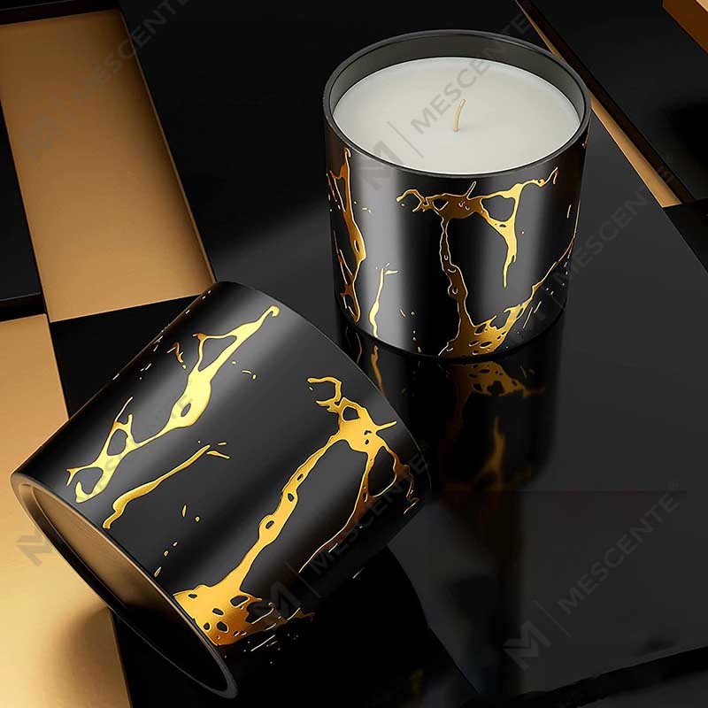 Luxo tamanho grande personalizado cerâmica decoração de casa cereal ouro vela jar artesanal cera soja velas perfumadas presentes conjunto