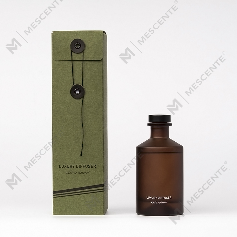 M&Scent garrafa de vidro fosco de luxo personalizada para casa difusor de palheta de óleo essencial