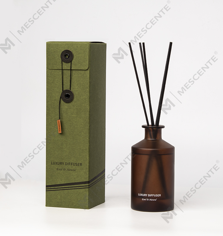 M&Scent garrafa de vidro fosco de luxo personalizada para casa difusor de palheta de óleo essencial