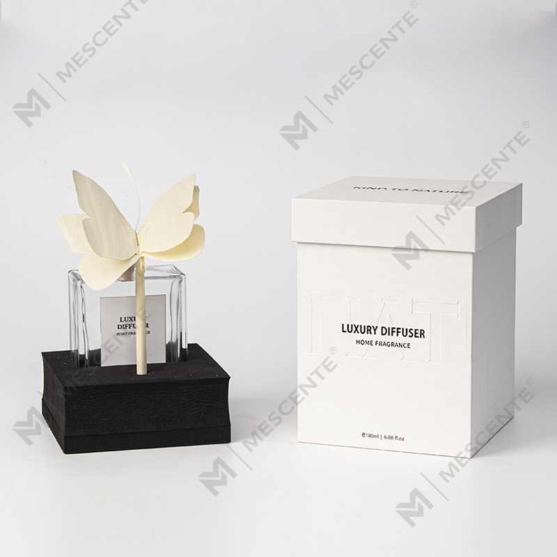 M&Scent Garrafa quadrada grande grande bastão de vime difusor de palheta líquida para aromaterapia lembrancinhas com rolha