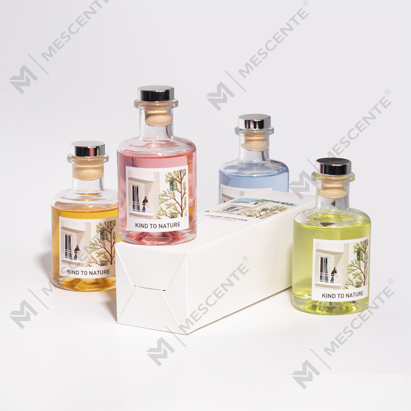M&Scent Luxury 200ml garrafa branca personalizada difusor de palheta de madeira com caixa