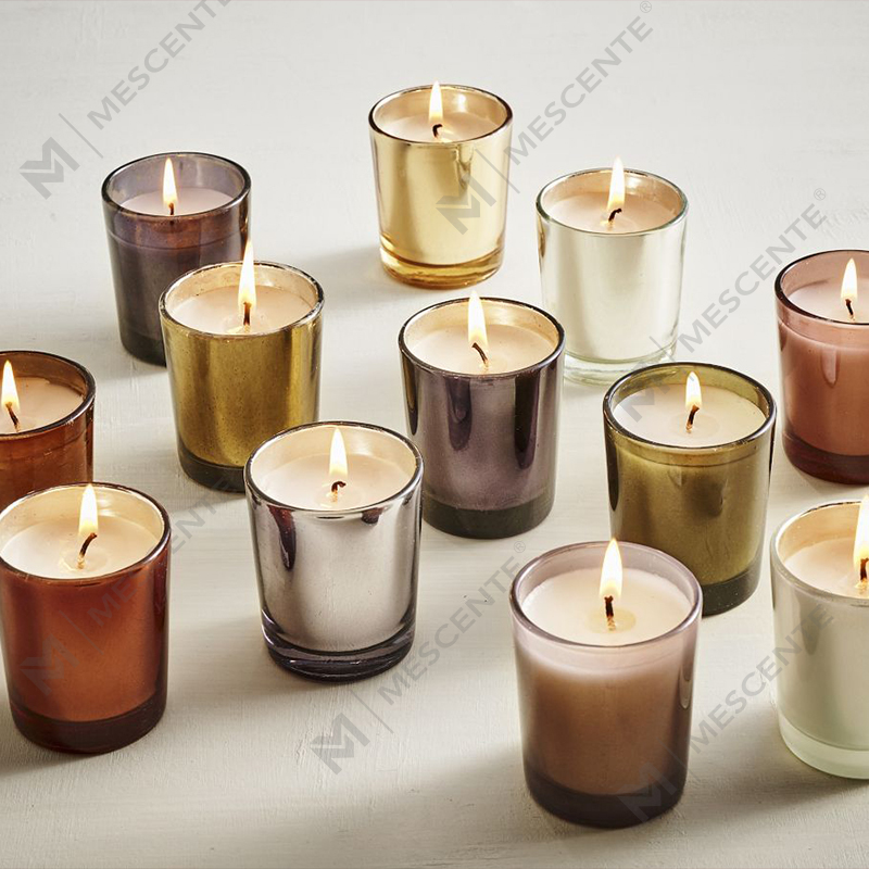 M&Scent Luxury Custom Jar Home Fragrance Velas de cera de soja perfumadas de Natal com tampa