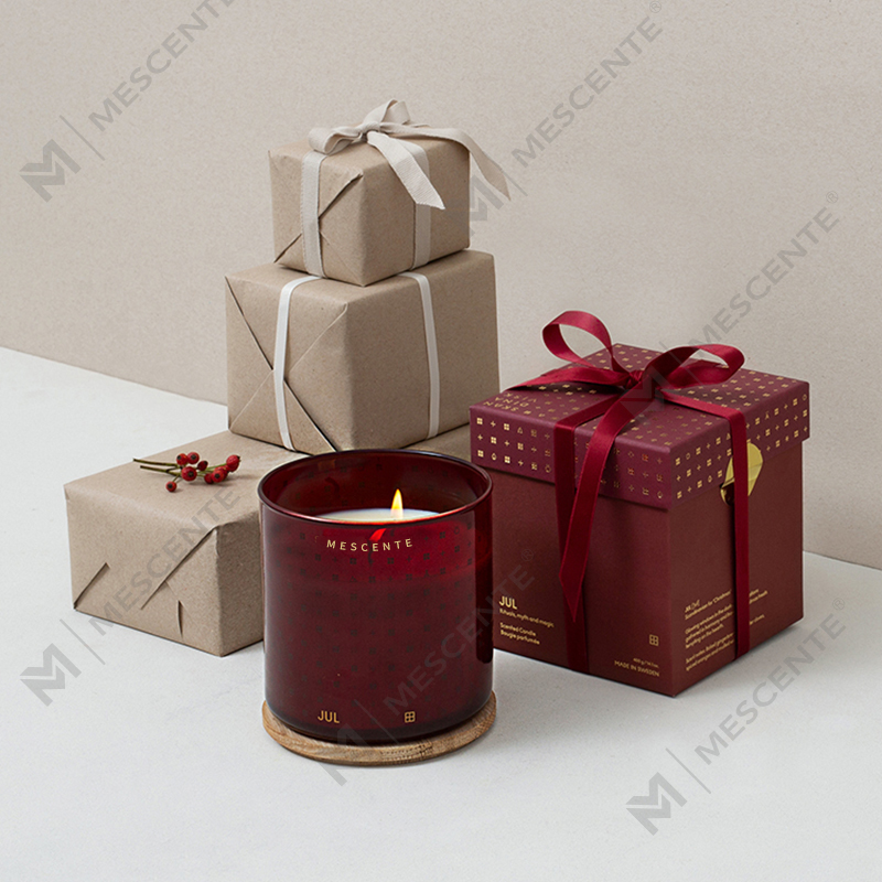 Velas de cera de soja perfumadas decorativas de Natal feitas à mão de luxo M&Scent com caixa de presente