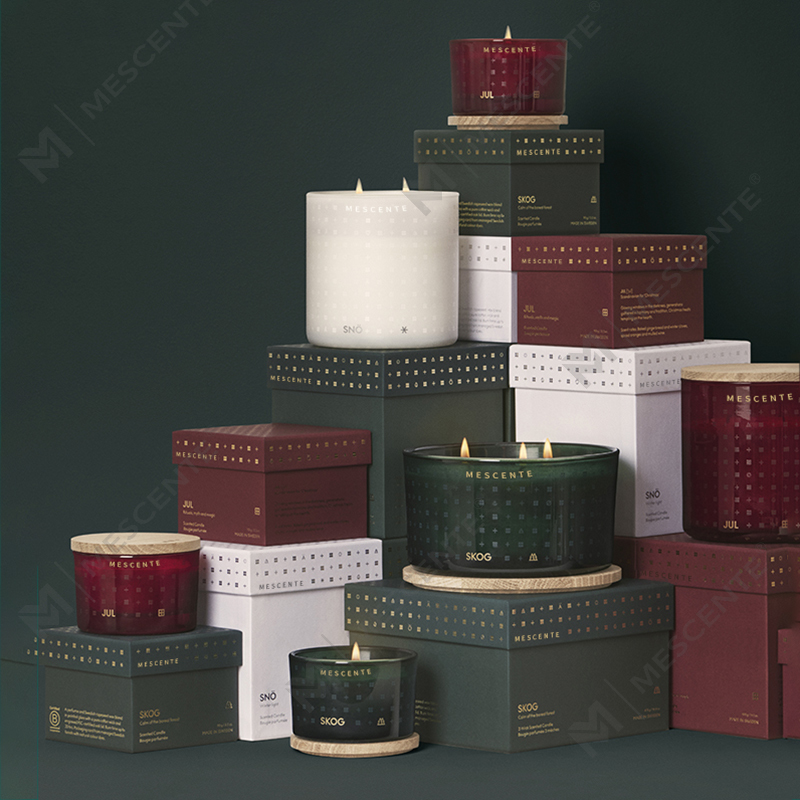 Velas de cera de soja perfumadas decorativas de Natal feitas à mão de luxo M&Scent com caixa de presente
