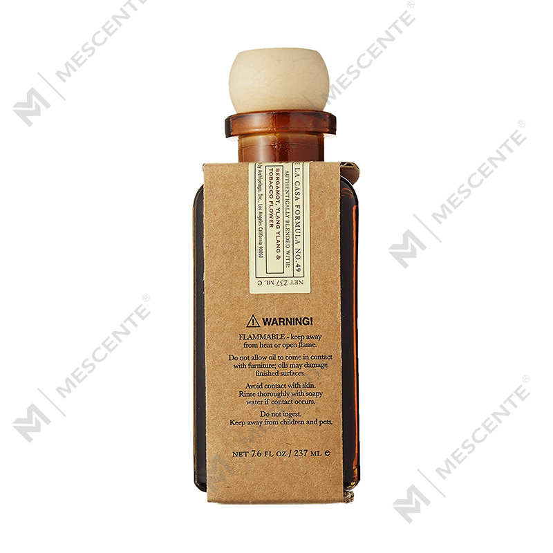 M&Scent Luxury Custom Large Rose Gold Garrafa de vidro Flor Difusor de palheta líquida de marca própria com caixa de presente