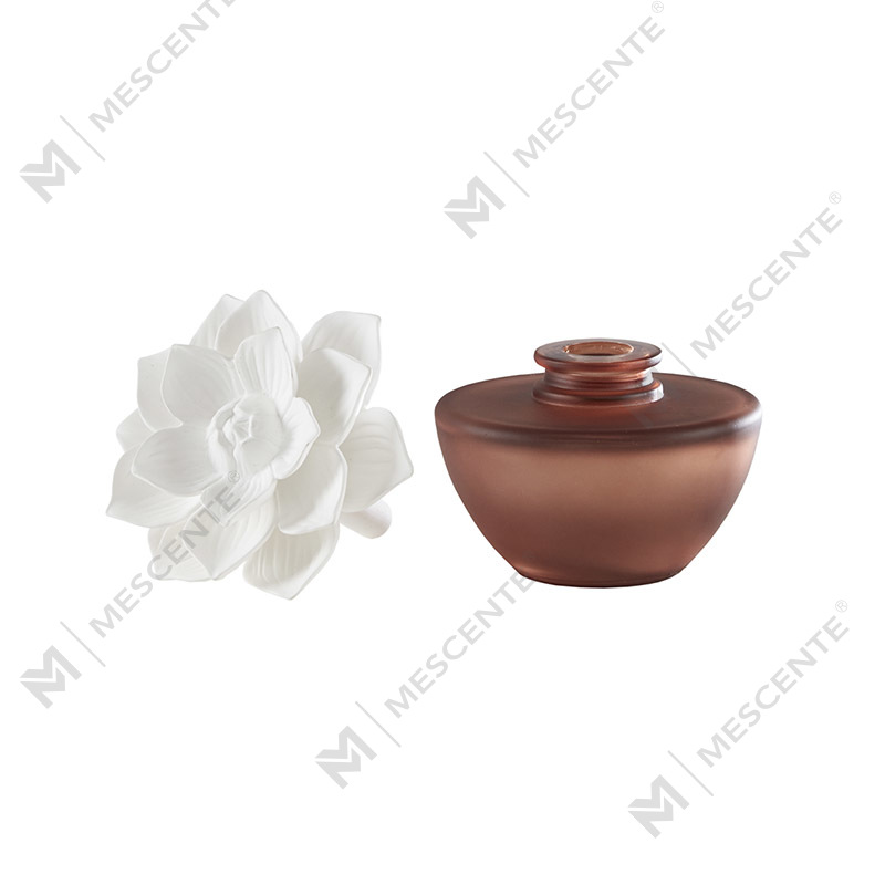Flor branca mini perfume aroma reed difusor óleo, fragrância tailândia reed difusores presente conjunto