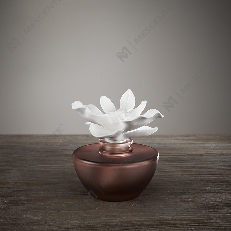 Flor branca mini perfume aroma reed difusor óleo, fragrância tailândia reed difusores presente conjunto