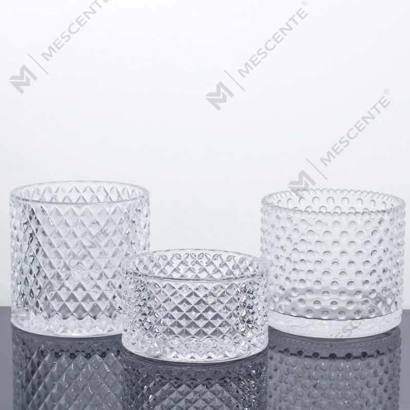 Frascos grandes de vela rosa com 3 pavio M&Scent com tampas a granel, frasco de vela de cerâmica para fabricação de velas