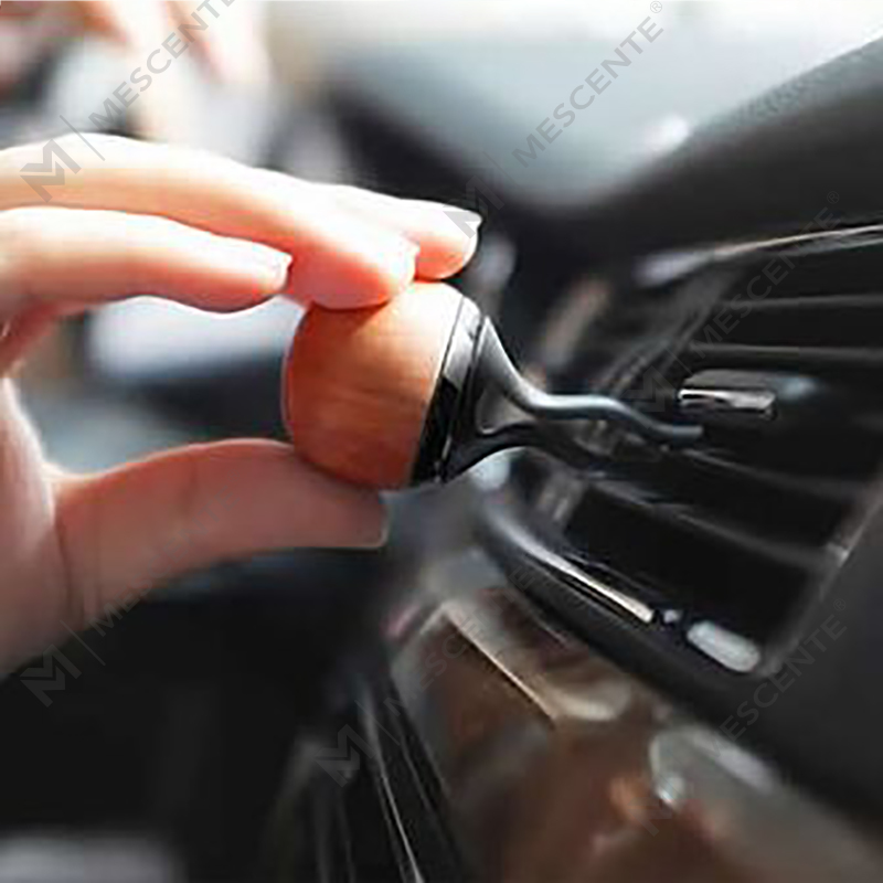 M&Scent Aromas personalizados fragrância óleo essencial ambientador de carro de madeira, líquido ambientador de carro