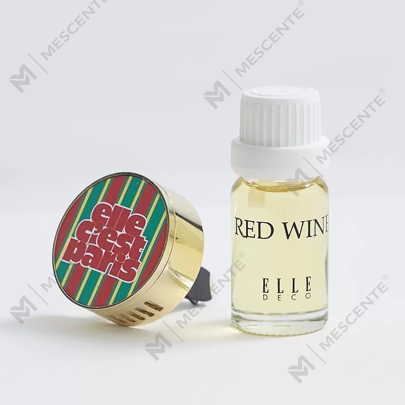 Difusor ambientador de carro com perfume líquido de luxo M&Scent com medalhão de clipe suspenso