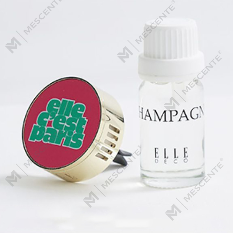 Difusor ambientador de carro com perfume líquido de luxo M&Scent com medalhão de clipe suspenso