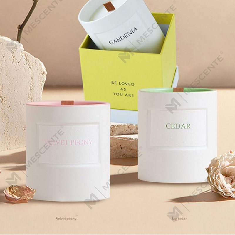 M&Scent atacado personalizado de luxo para casa frascos de vidro com fragrância velas de cera de soja perfumadas