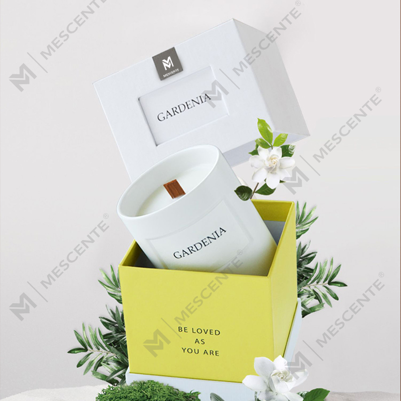 M&Scent atacado personalizado de luxo para casa frascos de vidro com fragrância velas de cera de soja perfumadas