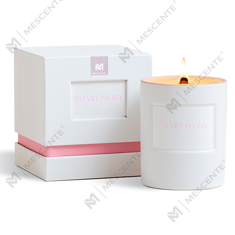 M&Scent atacado personalizado de luxo para casa frascos de vidro com fragrância velas de cera de soja perfumadas