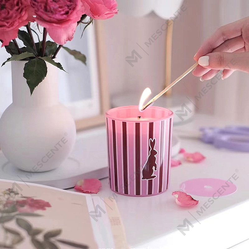 M&Scent atacado personalizado de luxo para casa frascos de vidro com fragrância velas de cera de soja perfumadas