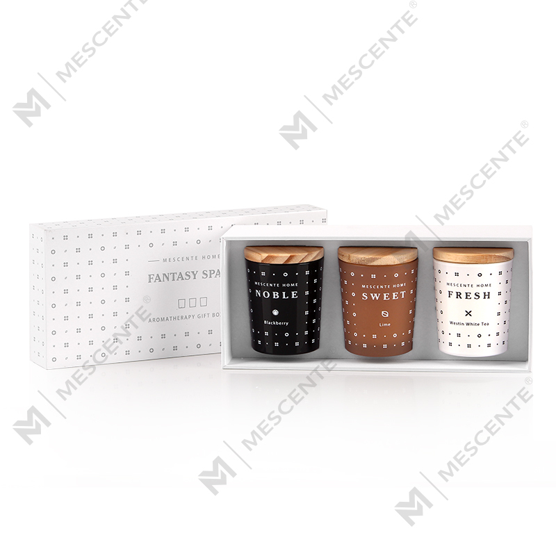 Conjunto de velas perfumadas para aromaterapia com cera de soja doméstica M23352 com 3 pacotes