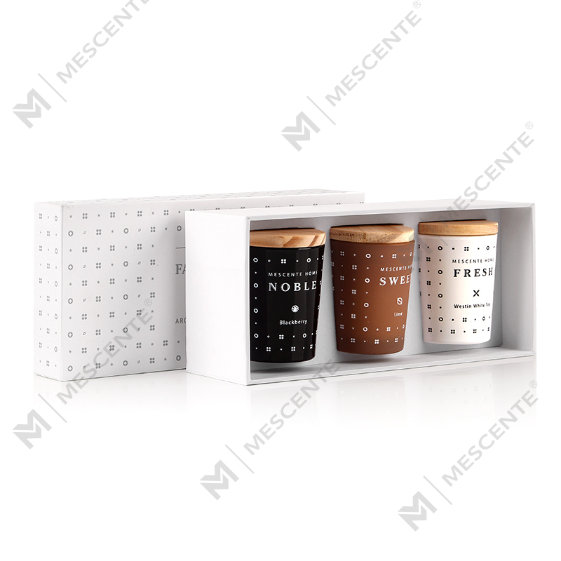 Conjunto de velas perfumadas para aromaterapia com cera de soja doméstica M23352 com 3 pacotes