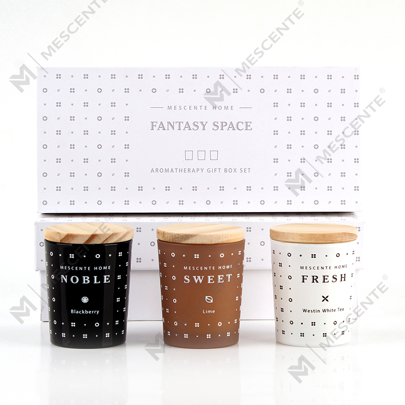 Conjunto de velas perfumadas para aromaterapia com cera de soja doméstica M23352 com 3 pacotes