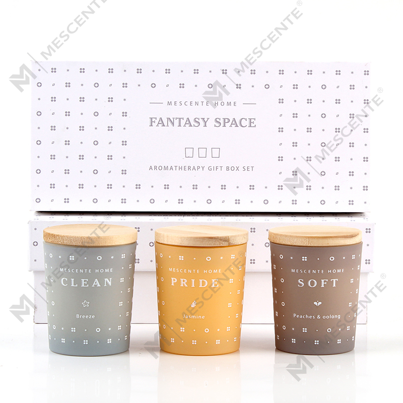 Conjunto de velas perfumadas para aromaterapia com cera de soja doméstica M23352 com 3 pacotes