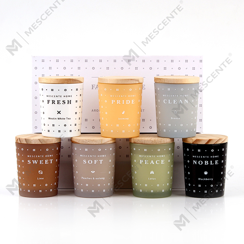 Conjunto de velas perfumadas para aromaterapia com cera de soja doméstica M23352 com 3 pacotes