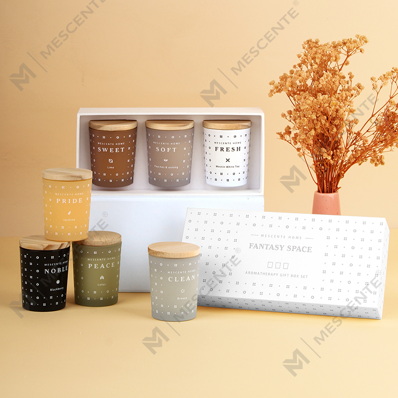Conjunto de velas perfumadas para aromaterapia com cera de soja doméstica M23352 com 3 pacotes