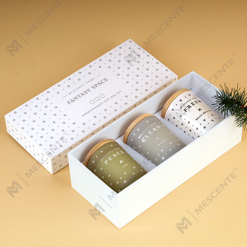 Conjunto de velas perfumadas para aromaterapia com cera de soja doméstica M23352 com 3 pacotes