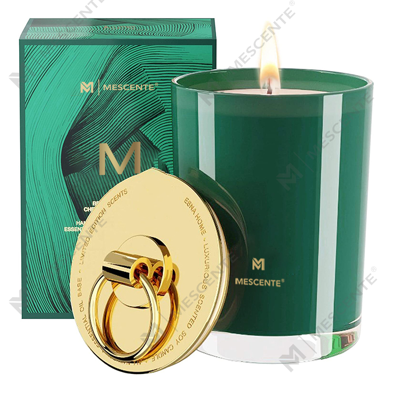 Velas perfumadas de casamento personalizadas com logotipo de cera de soja branca luxuosa M&Scent, vela de acampamento personalizada